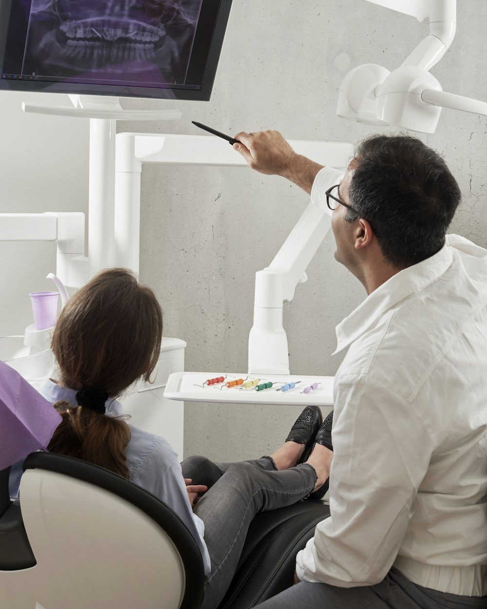 Dental practice treatment room ready for patients